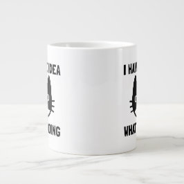 Ich habe keine Ahnung, was ich mit lustiger Katze  Jumbo-Tasse