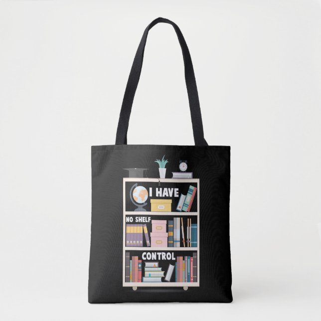 Ich habe keine Shelf-Kontrolle Funny Librarian Boo Tasche (Vorderseite)