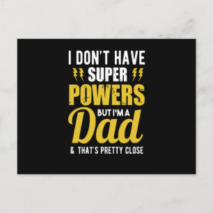 Ich habe keine super Power, aber im Vater Postkarte