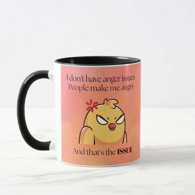 Ich habe keine Wutprobleme Tasse | Wütender Vogel  (Links)