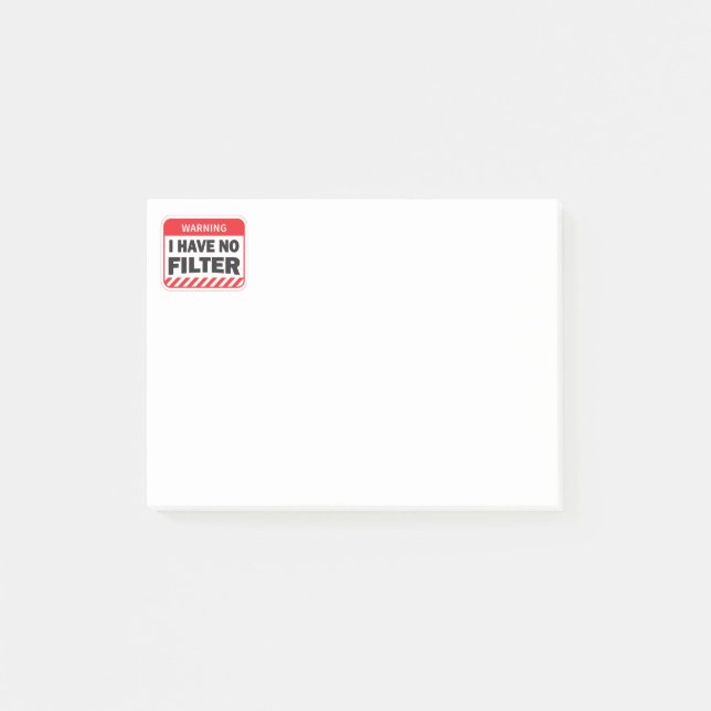 Ich habe keinen Filter Post-it Klebezettel (Vorderseite)