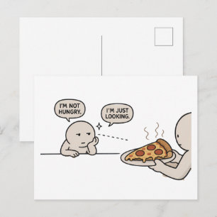 Ich habe keinen Hunger, ich schaue nur Lustiger P Postkarte