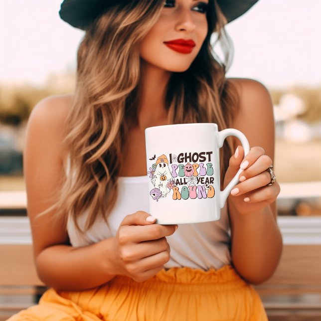 Ich habe Leute das ganze Jahr über zu Halloween ge Kaffeetasse (Von Creator hochgeladen)