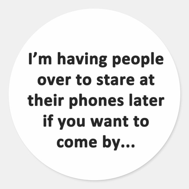 Ich habe Leute über Runder Aufkleber (Vorderseite)