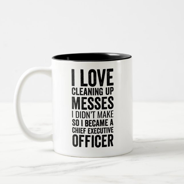 Ich habe Liebe, Dinge zu bereinigen, die ich nicht Zweifarbige Tasse (Links)