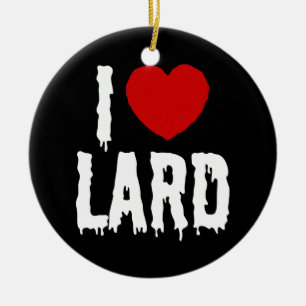 ICH HABE [LIEBE] KERAMIK ORNAMENT