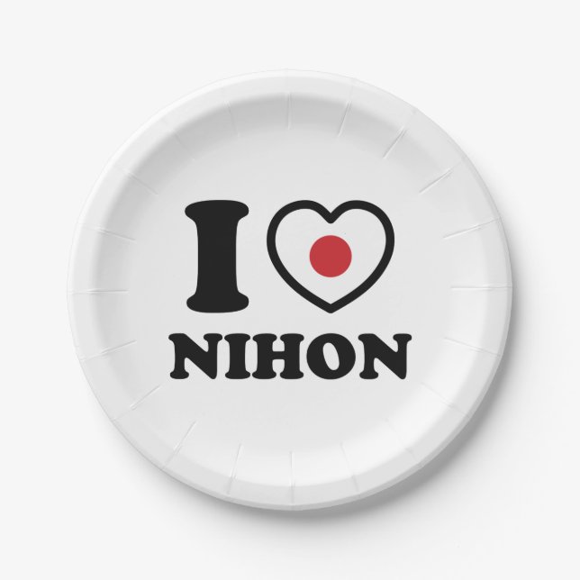 ICH HABE [LIEBE] NIHON PAPPTELLER (Vorderseite)