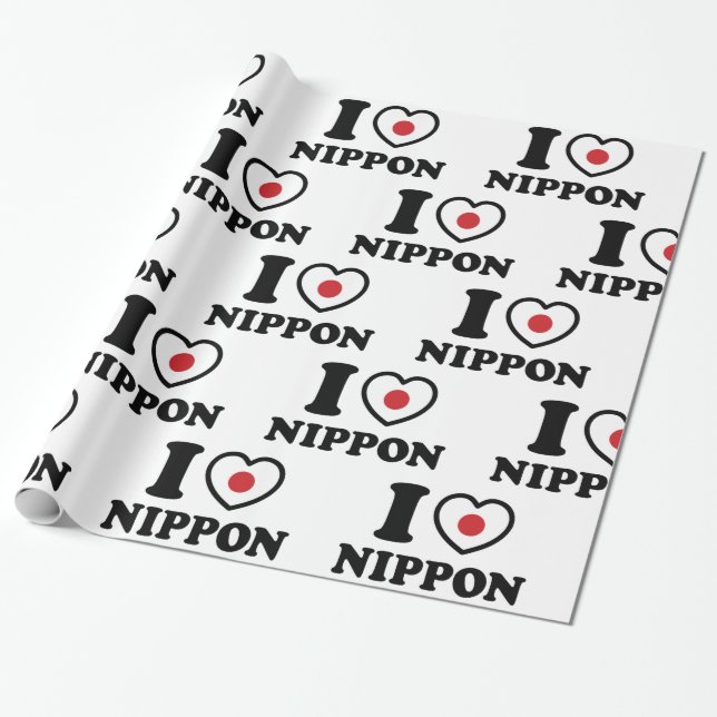 ICH HABE [LIEBE] NIPPON GESCHENKPAPIER (Ungerollt)
