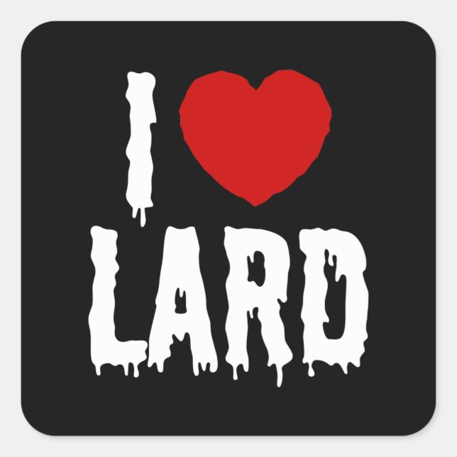ICH HABE [LIEBE] QUADRATISCHER AUFKLEBER (Vorderseite)
