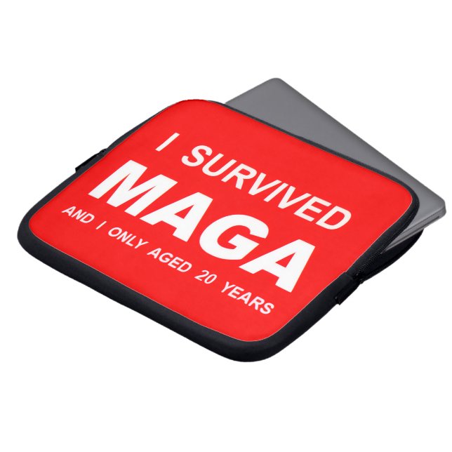 Ich habe MAGA überlebt Laptopschutzhülle (Vorne Oben)