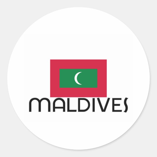 ICH HABE MALDIVES RUNDER AUFKLEBER (Vorderseite)