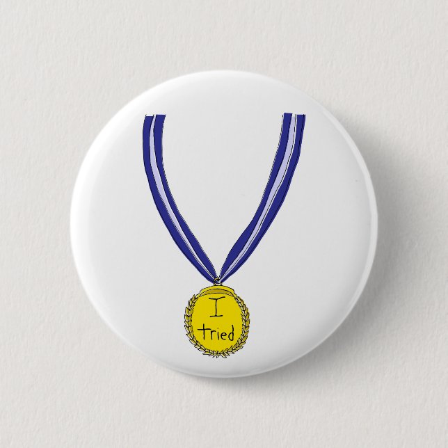 Ich habe Medaille getestet Button (Vorderseite)