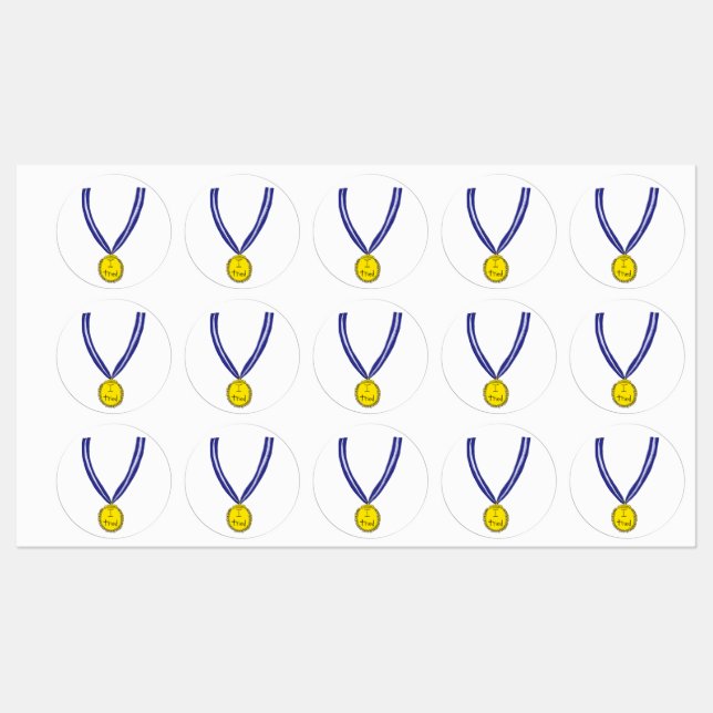 Ich habe Medaille getestet Etiketten (Blatt)