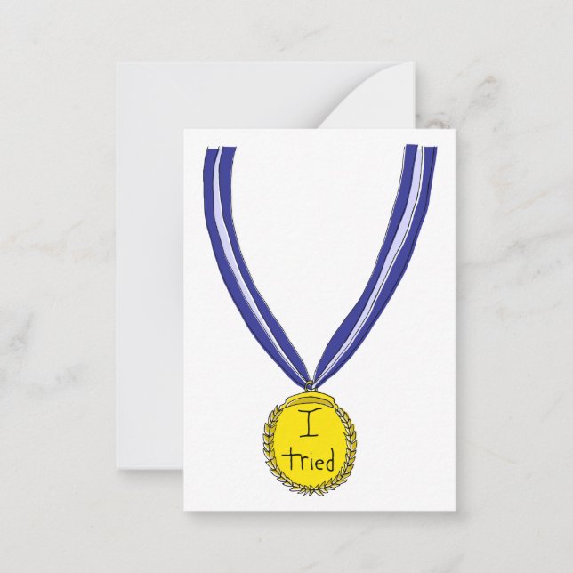 Ich habe Medaille getestet Mitteilungskarte (Vorderseite)