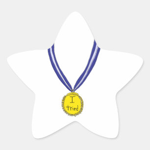 Ich habe Medaille getestet Stern-Aufkleber