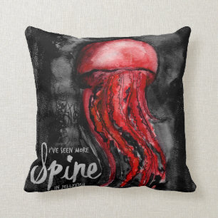 Ich habe mehr Dorn in der Quallen-Aquarell-Kunst Kissen