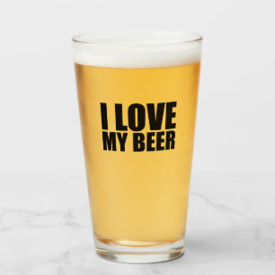 Ich habe mein Bier Liebe Glas
