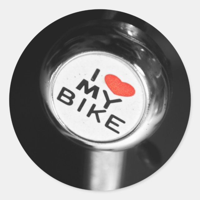 Ich habe mein Bike gehört Runder Aufkleber (Vorderseite)