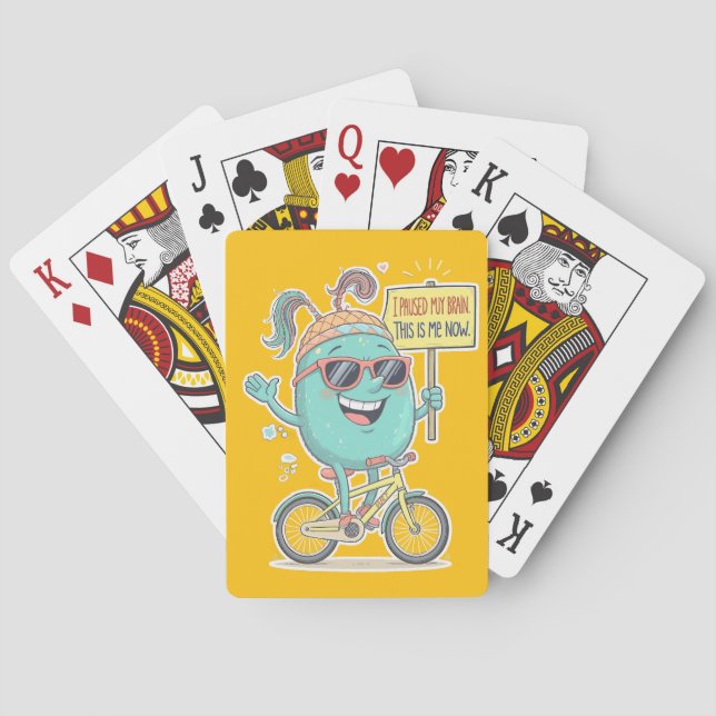 Ich habe mein Gehirn angehalten - das bin ich jetz Spielkarten (Rückseite)