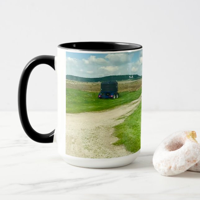 Ich habe mein Herz in Wisconsin Kaffee-Tasse Links Tasse (Mit Donut)