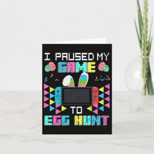 Ich habe mein Spiel auf Ei-Jagd Ostern Funny Gamer Karte