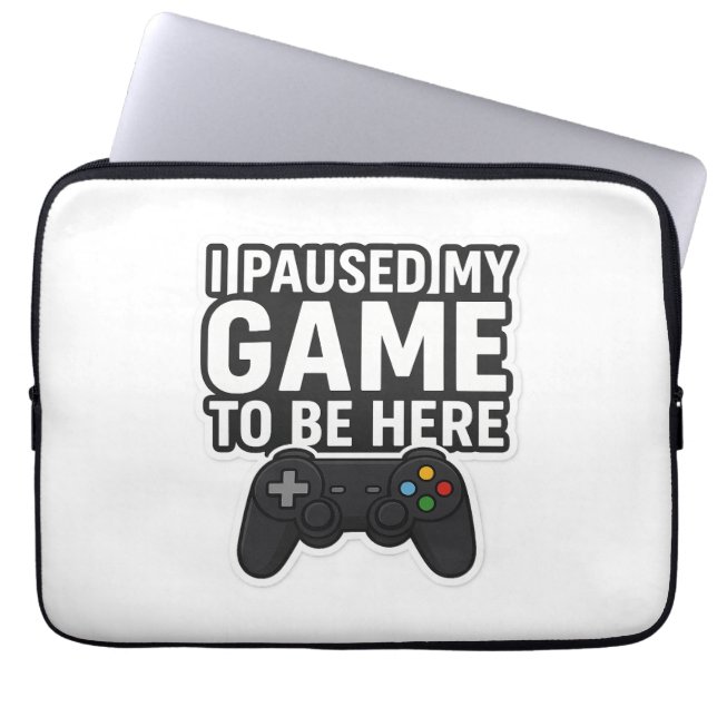 Ich habe mein Spiel hier gehalten | Funny Gamer De Laptopschutzhülle (Vorderseite)