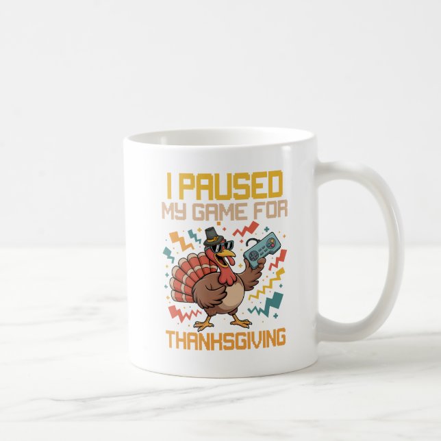 Ich habe mein Spiel zum Erntedank angehalten Kaffeetasse (Rechts)