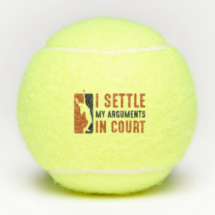 Ich habe meine Argumente vor Gericht entschieden Tennisbälle