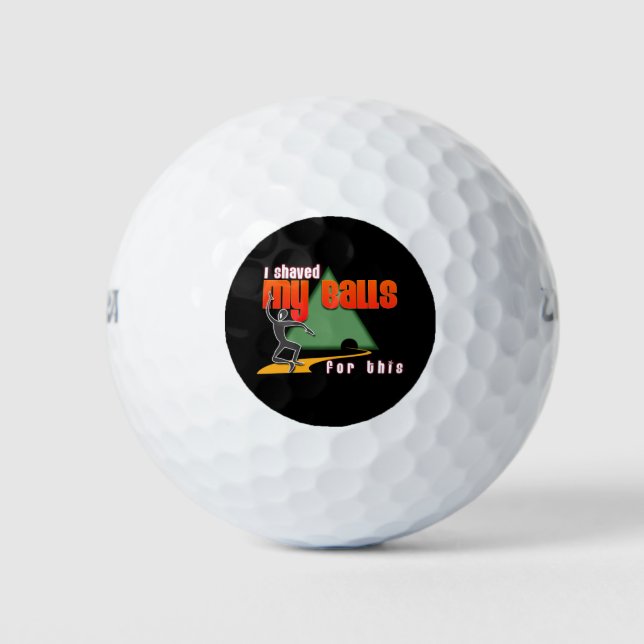 Ich habe meine Balls dafür rasiert? Funny, Rude, G Golfball (Vorderseite)