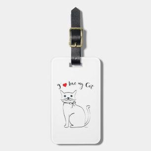 Ich habe meine Katze Liebe, Niedlich, Cool Gepäckanhänger