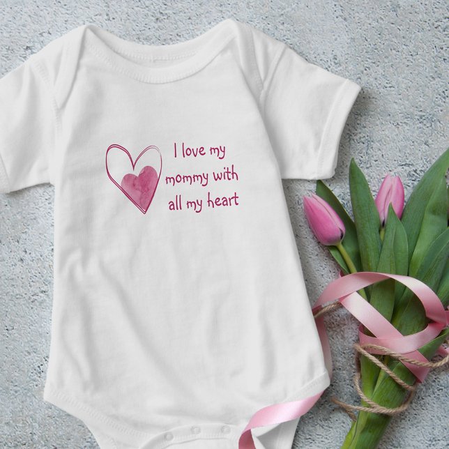 Ich habe meine Mami mit dem ganzen Herzen Liebe -  Baby Strampler (Von Creator hochgeladen)