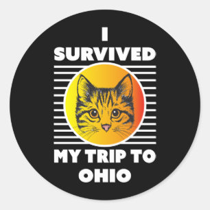 Ich habe meine Reise nach Ohio überlebt Runder Aufkleber