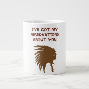 "ICH HABE MEINE RESERVIERUNGEN ÜBER DICH GOT" INDI Jumbo-Tasse