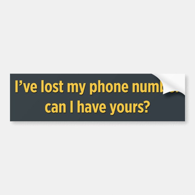 Ich habe meine Telefonnummer verloren - kann ich I Autoaufkleber (Vorne)