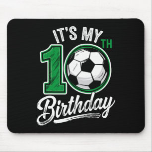 Ich habe meinen 10. Geburtstag Fußball 10 Jahre al Mousepad