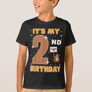Ich habe meinen 2. Geburtstag Groundhog Day 2 Jahr T-Shirt