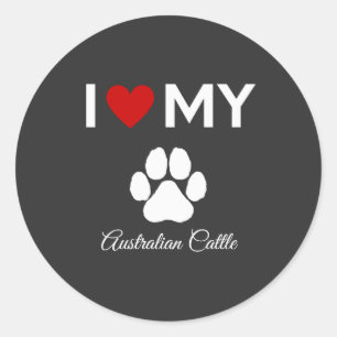 Ich habe meinen australischen Rind-Hund-individuel Runder Aufkleber