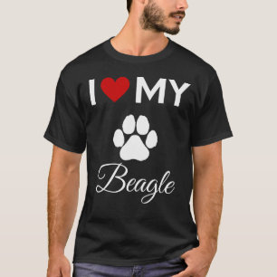 Ich habe meinen Beagle-Hund-Sondertext Liebe T-Shirt