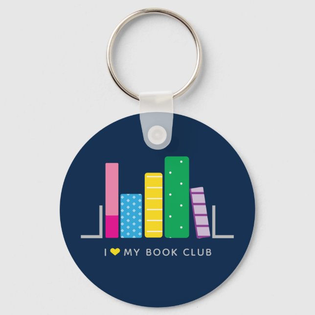 Ich habe meinen Buchklub Liebe Schlüsselanhänger (Vorderseite)