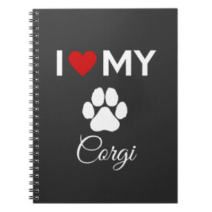 Ich habe meinen Corgi-Hund-Sondertext Liebe Notizblock