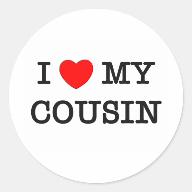 Ich habe meinen COUSIN gehört Runder Aufkleber (Vorderseite)