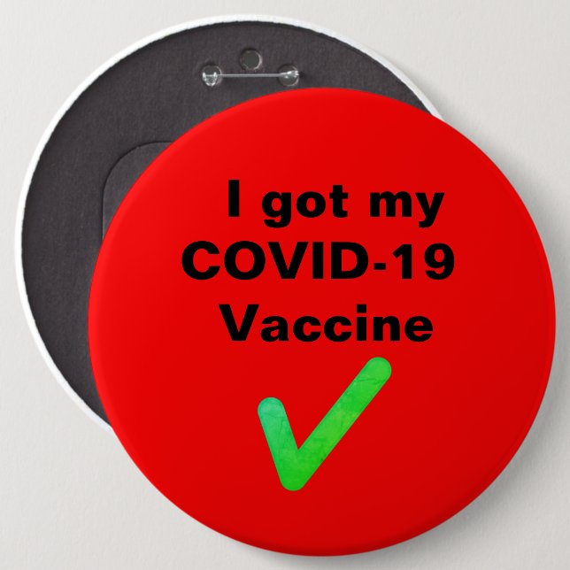 Ich habe meinen COVID-19-Impfstoff got. Button (Vorne & Hinten)