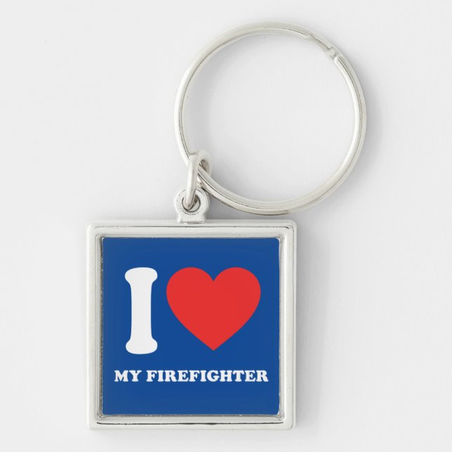 Ich habe meinen Feuerwehrmann Liebe Schlüsselanhänger (Vorne)