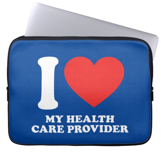 Ich habe meinen Gesundheitsdienstleister Liebe Laptopschutzhülle (Vorderseite)