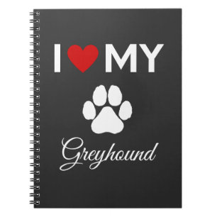 Ich habe meinen Greyhound-Hund-Sondertext Liebe Notizblock