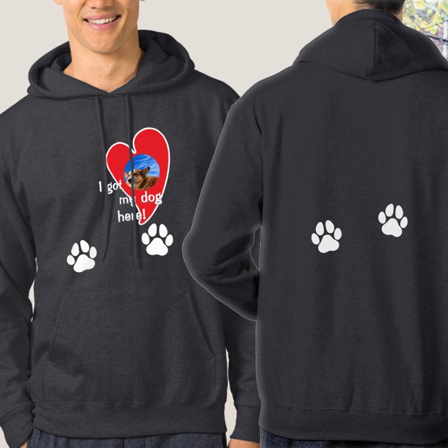Ich habe meinen Hund hier got! Foto Custom - Dark Hoodie (For truly dogs lovers!)