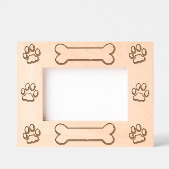 Ich habe meinen Hund mit ihrem Namen Liebe Geätzte Rahmen (Vorderseite)
