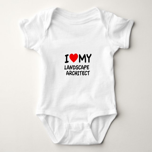 Ich habe meinen Landschaftsarchitekten Liebe Baby Strampler (Vorderseite)