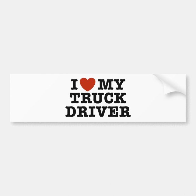 Ich habe meinen Lkw-Fahrer Liebe Autoaufkleber (Vorne)