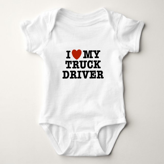 Ich habe meinen Lkw-Fahrer Liebe Baby Strampler (Vorderseite)